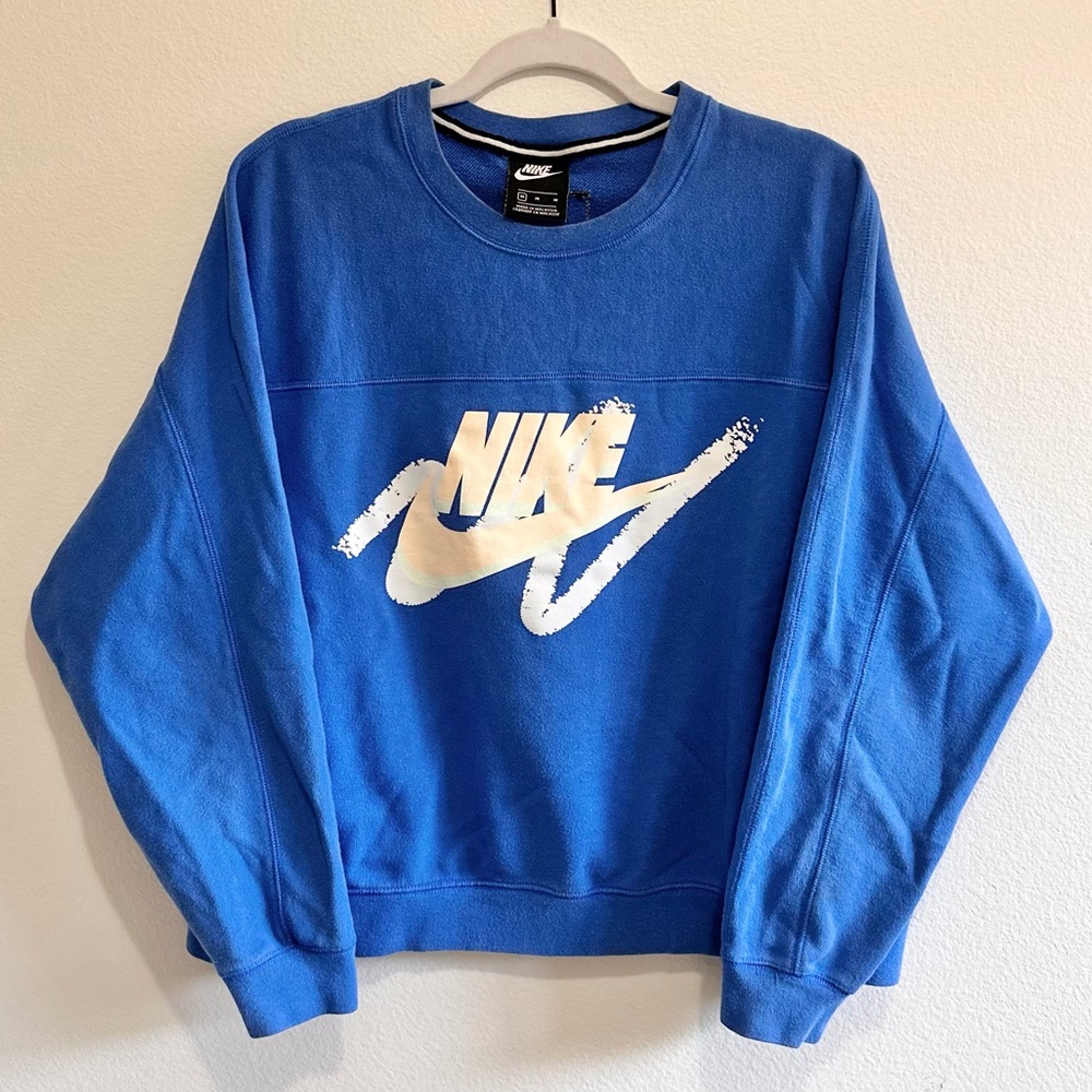Nike Blue Crewneck Sweatshirt Size Medium Loose Fit